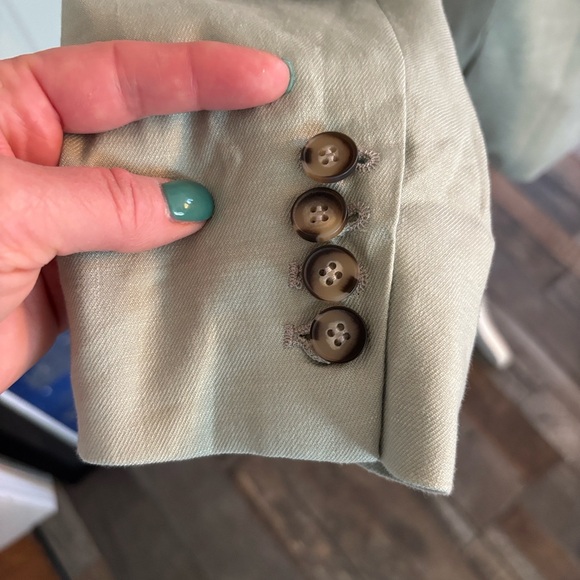 NWT The Tessie Blazer by Maeve: Linen Edition Powdered Sage - Picture 9 of 10